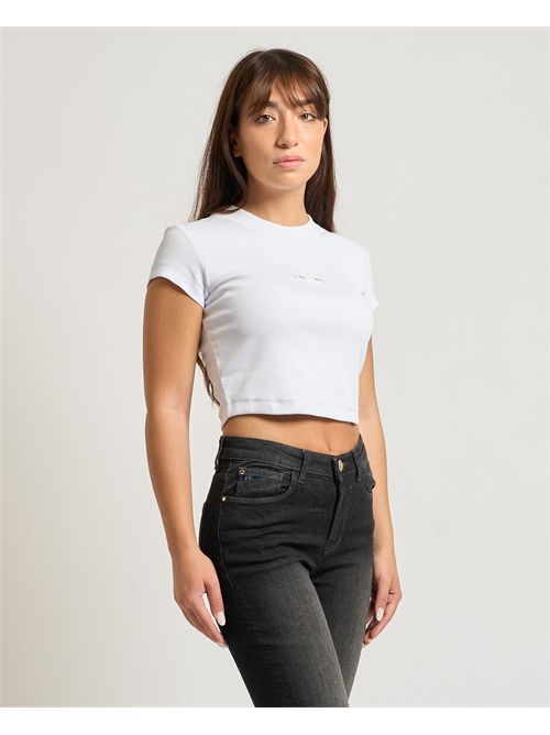 T-shirt donna Calvin Klein con monogramma CALVIN KLEIN | LV047AB802WGA